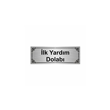 Özarslan Dizayn İlk Yardım Dolabı 7x20 cm Gümüş Renk Metal Yönlendirme Levhası