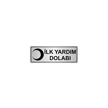 Özarslan Dizayn İlk Yardım Dolabı 7x20 cm Gümüş Renk Metal Yönlendirme Levhası