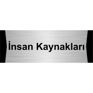 Özarslan Dizayn İnsan Kaynakları 5x20 cm Gümüş Renk Metal Yönlendirme Levhası
