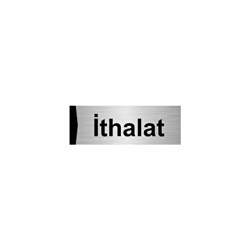 Özarslan Dizayn İthalat 7x20 cm Gümüş Renk Metal Yönlendirme Levhası