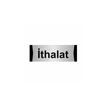Özarslan Dizayn İthalat 7x20 cm Gümüş Renk Metal Yönlendirme Levhası