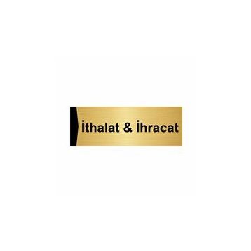 Özarslan Dizayn İthalat ve ihracat 10x20 cm Altın Renk Metal Yönlendirme Levhası
