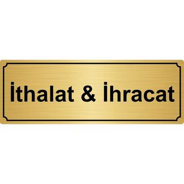 Özarslan Dizayn İthalat ve ihracat 10x20 cm Altın Renk Metal Yönlendirme Levhası