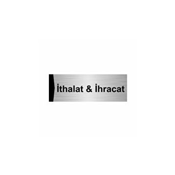 Özarslan Dizayn İthalat ve İhracat 5x20 cm Gümüş Renk Metal Yönlendirme Levhası