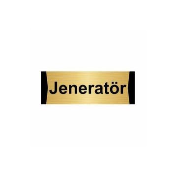 Özarslan Dizayn Jeneratör 5x20 cm Altın Renk Metal Yönlendirme Levhası