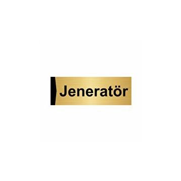 Özarslan Dizayn Jeneratör 5x20 cm Altın Renk Metal Yönlendirme Levhası