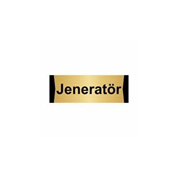 Özarslan Dizayn Jeneratör 5x20 cm Altın Renk Metal Yönlendirme Levhası