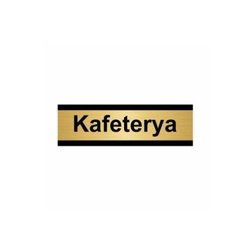 Özarslan Dizayn Kafeterya 5x20 cm Altın Renk Metal Yönlendirme Levhası