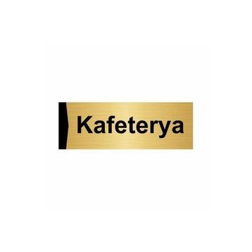 Özarslan Dizayn Kafeterya 5x20 cm Altın Renk Metal Yönlendirme Levhası