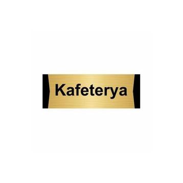 Özarslan Dizayn Kafeterya 5x20 cm Altın Renk Metal Yönlendirme Levhası