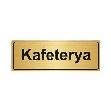 Özarslan Dizayn Kafeterya 5x20 cm Altın Renk Metal Yönlendirme Levhası