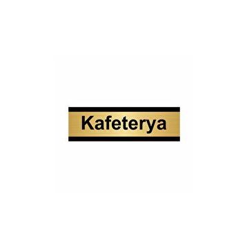 Özarslan Dizayn Kafeterya 5x20 cm Altın Renk Metal Yönlendirme Levhası