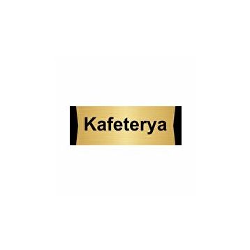 Özarslan Dizayn Kafeterya 5x20 cm Altın Renk Metal Yönlendirme Levhası