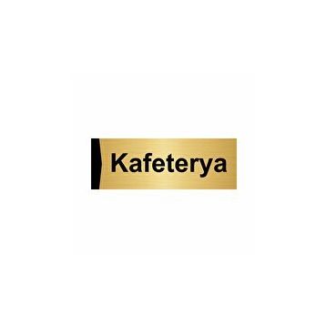 Özarslan Dizayn Kafeterya 5x20 cm Altın Renk Metal Yönlendirme Levhası