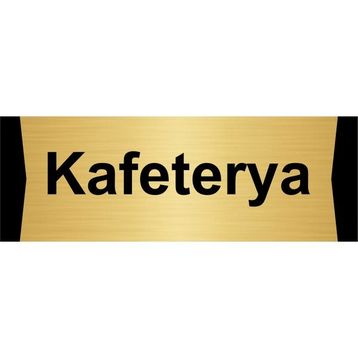 Özarslan Dizayn Kafeterya 5x20 cm Altın Renk Metal Yönlendirme Levhası