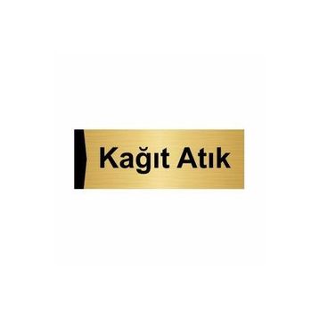 Özarslan Dizayn Kağıt Atık 10x20 cm Altın Renk Metal Yönlendirme Levhası