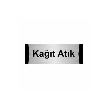 Özarslan Dizayn Kağıt Atık 5x20 cm Gümüş Renk Metal Yönlendirme Levhası