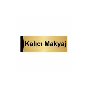 Özarslan Dizayn Kalıcı Makyaj 10x20 cm Altın Renk Metal Yönlendirme Levhası