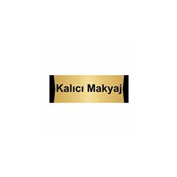 Özarslan Dizayn Kalıcı Makyaj 10x20 cm Altın Renk Metal Yönlendirme Levhası