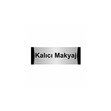 Özarslan Dizayn Kalıcı Makyaj 10x20 cm Gümüş Renk Metal Yönlendirme Levhası