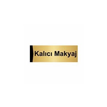 Özarslan Dizayn Kalıcı Makyaj 7x20 cm Altın Renk Metal Yönlendirme Levhası