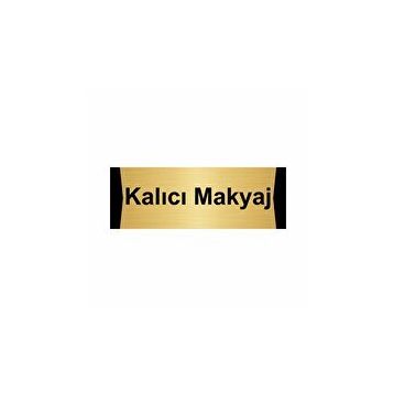 Özarslan Dizayn Kalıcı Makyaj 7x20 cm Altın Renk Metal Yönlendirme Levhası