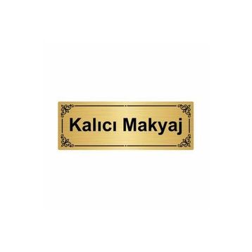 Özarslan Dizayn Kalıcı Makyaj 7x20 cm Altın Renk Metal Yönlendirme Levhası
