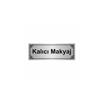 Özarslan Dizayn Kalıcı Makyaj 7x20 cm Gümüş Renk Metal Yönlendirme Levhası