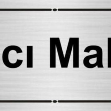 Özarslan Dizayn Kalıcı Makyaj 7x20 cm Gümüş Renk Metal Yönlendirme Levhası