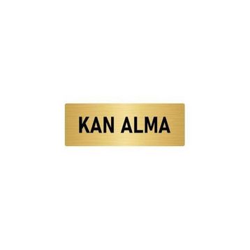 Özarslan Dizayn Kan Alma 7x20 cm Altın Renk Metal Yönlendirme Levhası