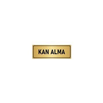 Özarslan Dizayn Kan Alma 7x20 cm Altın Renk Metal Yönlendirme Levhası
