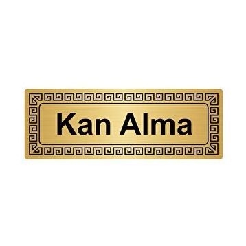 Özarslan Dizayn Kan Alma 7x20 cm Altın Renk Metal Yönlendirme Levhası