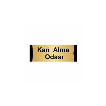 Özarslan Dizayn Kan Alma Odası 5x20 cm Altın Renk Metal Yönlendirme Levhası