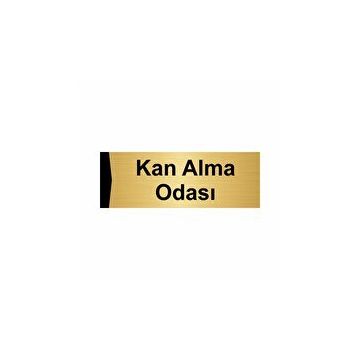 Özarslan Dizayn Kan Alma Odası 5x20 cm Altın Renk Metal Yönlendirme Levhası
