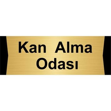 Özarslan Dizayn Kan Alma Odası 5x20 cm Altın Renk Metal Yönlendirme Levhası