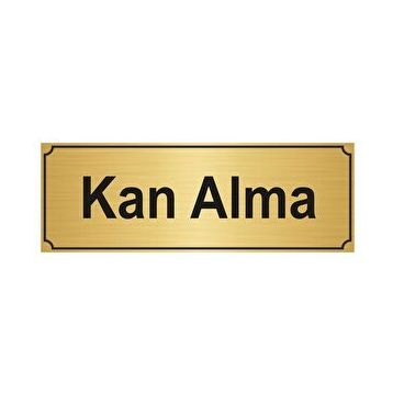 Özarslan Dizayn Kan Alma Odası 7x20 cm Altın Renk Metal Yönlendirme Levhası