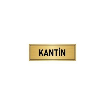 Özarslan Dizayn Kantin 5x20 cm Altın Renk Metal Yönlendirme Levhası