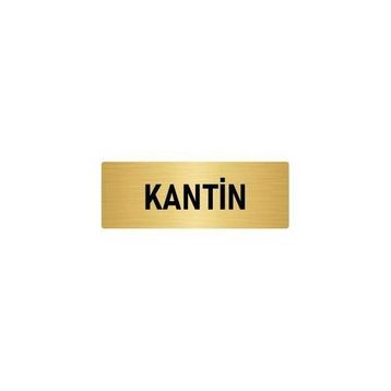 Özarslan Dizayn Kantin 5x20 cm Altın Renk Metal Yönlendirme Levhası