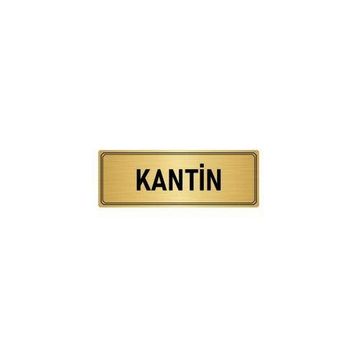 Özarslan Dizayn Kantin 5x20 cm Altın Renk Metal Yönlendirme Levhası