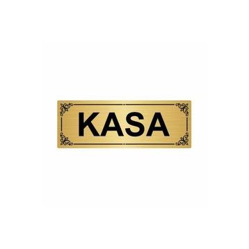 Özarslan Dizayn Kasa 7x20 cm Altın Renk Metal Yönlendirme Levhası
