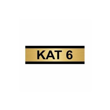 Özarslan Dizayn Kat 6 5x20 cm Altın Renk Metal Yönlendirme Levhası