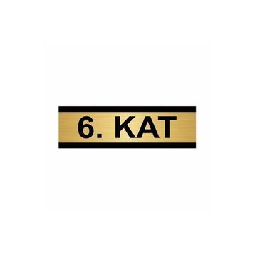 Özarslan Dizayn Kat 6 5x20 cm Altın Renk Metal Yönlendirme Levhası