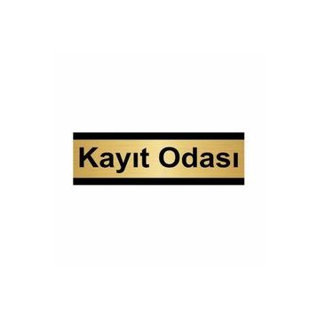 Özarslan Dizayn Kayıt Odası 7x20 cm Altın Renk Metal Yönlendirme Levhası