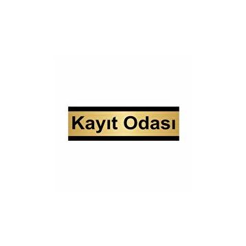 Özarslan Dizayn Kayıt Odası 7x20 cm Altın Renk Metal Yönlendirme Levhası
