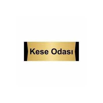 Özarslan Dizayn Kese Odası 10x20 cm Altın Renk Metal Yönlendirme Levhası