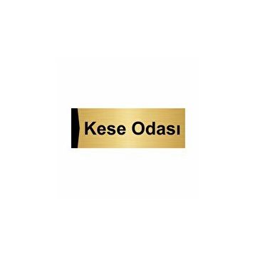 Özarslan Dizayn Kese Odası 5x20 cm Altın Renk Metal Yönlendirme Levhası