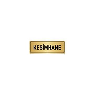 Özarslan Dizayn Kesimhane 10x20 cm Altın Renk Metal Yönlendirme Levhası
