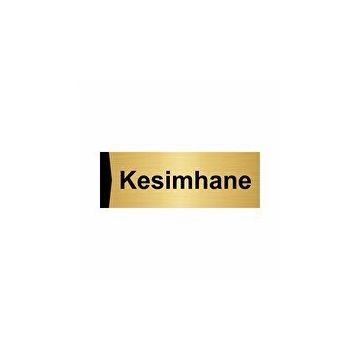 Özarslan Dizayn Kesimhane 10x20 cm Altın Renk Metal Yönlendirme Levhası