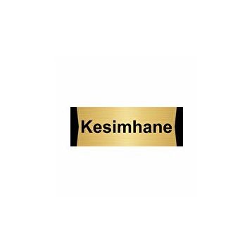 Özarslan Dizayn Kesimhane 10x20 cm Altın Renk Metal Yönlendirme Levhası