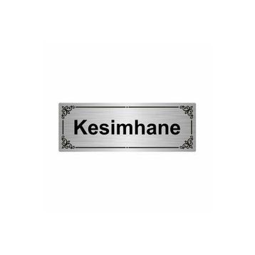 Özarslan Dizayn Kesimhane 7x20 cm Gümüş Renk Metal Yönlendirme Levhası